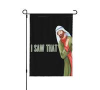 Ho visto quel divertente Gesù cristiano Dio Cristo Croce 2024 Solo bandiera da giardino di dimensioni doppie 12,5"X18" Bandiera da giardino Decorazione per la casa all'aperto Cartello per la casa