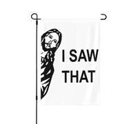 Ho visto quel divertente Gesù cristiano Dio Cristo Croce 2024 Solo bandiera da giardino di dimensioni doppie 12,5"X18" Bandiera da giardino Decorazione per la casa all'aperto Cartello per la casa