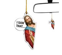 Ho Visto Quel Segno Di Gesù | Divertente Ornamento Di Gesù Decorazione Acrilica 2D | Decorazione Per Albero Di Natale E Ciondolo Da Appendere | Regalo Religioso Per Donne, Uomini, Amici, Colleghi, Mam