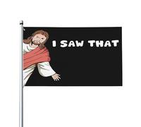 Ho visto quella bandiera 3x5 divertente Gesù cristiano Dio Cristo Croce 2024 Solo bandiera 3x5 piedi striscione per veranda esterno interno cortile prato decorazione appesa striscione cartello da gi