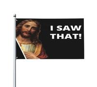 Ho visto quella bandiera 3x5 divertente Gesù cristiano Dio Cristo Croce 2024 Solo bandiera 3x5 piedi striscione per veranda esterno interno cortile prato decorazione appesa striscione cartello da gi