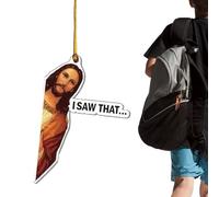 Ho Visto Questo Segno Di Gesù - Ho Visto Questo Ornamento Di Gesù | Ornamento Per Albero Di Natale In Acrilico 2D - Ornamenti Per Di Natale, Calze Per Specchietto Retrovisore,