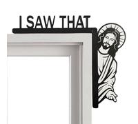 Ho visto questo segno - Jesus Wooden Sitter, Faith Corner | Arredamento delle Scritture in stile fattoria, mini-visualizzazione del telaio della porta, d'arte religiosa, pannelli di messaggi