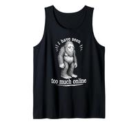 Ho Visto troppe Cose Online Divertenti Meme Bigfoot Vintage Canotta