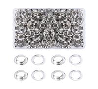 HO2NLE 500 Pezzi 5mm Set di Occhielli in Metallo Occhielli Grommet Rondelle per Cinture Vestiti Cuoio Tela Scarpe Fai da Te, Tende, Cappelli, Riparazione e Decorazione (8mm 500PCS)