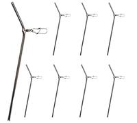 HoaaiGo Set di 8 Manicotti in Metallo Anti-groviglio per la Pesca, 9 cm, Accessori per la Pesca alla Canna e all'alimentatore precisi con giraviti