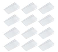 HoAhaMay 12 pezzi Spessori per cunei per mobili, cunei regolabili per mobili,cunei in plastica antiscivolo per fermi porta, porte finestre,livellamento e fissag，gio di mobili traballanti (trasparente）