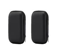 HoAhaMay 2 pezzi contenitore per Cuffie, borsa porta cuffie con scomparto interno, scatola di archiviazione EVA, scatola di archiviazione rigida, per MP3 Cavo chiave USB (nero)