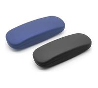 HoAhaMay 2 pezzi di colore solido Custodia per occhiali a guscio rigido, custodia per occhiali da sole, custodia portatile per occhiali, unisex, adatta alla maggior parte degli occhiali (2 colori)