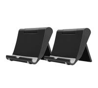 HoAhaMay 2 pezzi Supporto per cellulare pieghevole e regolabile in plastica, compatibile con iPhone 16/Mini/Pro/XSMax/15/14/SE/13/12/11/8, Samsung/tablet e altri smartphone (4-12 pollici), nero