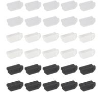 HoAhaMay 30 pezzi Coperture antipolvere per porte HDMI, cappucci protettivi in silicone, tappi antipolvere, adatti a tutte le prese HDMI di televisori, computer e monitor (trasparenti, neri, bianchi)