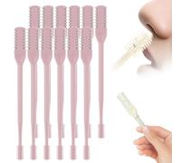 HOAIME Tagliacapelli nasale 2 in 1, 2024, rotante a 360°, manuale per peli del naso, coltello per peli del naso su entrambi i lati, portatile, per donne e uomini, essenziale da viaggio (rosa, 12