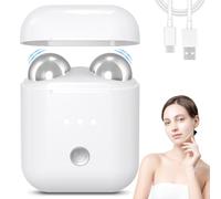 Hoakya MicroCurrent Face Lifter, Massaggiatore viso elettrico lifting e Collo Per La Cura Della di Bellezza, massaggio viso dispositivo con 3 modalità di intensità (Bianco)