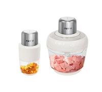 Hoapin Tritatutto da Cucina Elettrico con 2 Ciotole, 3L e 0,5L, Tritatutto Elettrico 800W, Robot da Cucina 2 Velocità, Frullatore Multifunzionale per Frutta Verdura Carne Spezie Cipolla (Bianco)