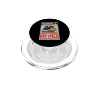 Hoarder Warning Sign Dont Touch My Pile Vintage Collector PopSockets PopGrip per MagSafe
