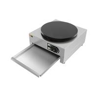 HOARLICN Crepes Maker, piastra per waffle a bolle da 3 kW, 40 cm, in ferro da 50 a 300 °C, con spatola in legno, rimovibile, per ristorante
