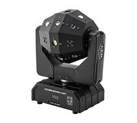 HOARLICN Moving Head Led, 3 in 1, luce da discoteca, 120 W, con 16 LED 3 W Rgbw 4 in 1 con 3 modalità di controllo, girevole a 360°, con display, 27 x 18 x 33 cm