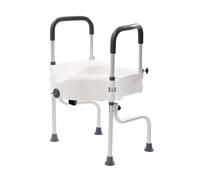 HOARLICN Rialzo per sedile WC con braccioli e telaio di sicurezza, rialzo per il sedile del WC regolabile in 1, rialzo per WC fino a 150 kg/330,7 lbs, 3 WC