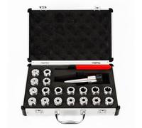 HOARLICN Set di pinze da 21 pezzi, set da 21 pezzi, 3 - 20 mm, con scatola di immagazzinaggio Mt3, fusto Er32, pinza di serraggio 18 X Er32 Collet Set 1 X Mt3 Shank Er32 Collet Chuck.