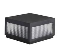 HOAYCNYJ Lampada a colonna per esterni cancello paletto E26 cablato pilastro luce impermeabile moderno stile industriale lampade stigma 30 cm scuro super luminoso metallo vetro post luci per cancello