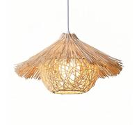 HOAYCNYJ Lampada A Sospensione In Rattan Intrecciato, Lampadario A Sospensione In Vimini Rustico, Luci A Sospensione Decorative Per Ristoranti E Hotel, Paralumi Artistici Intrecciati A Mano Creativi