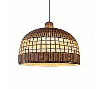 HOAYCNYJ Lampada A Sospensione In Rattan, Paralume In Vimini Fatto A Mano, Luci Sospese Per Corridoi E Balconi, Apparecchi Di Illuminazione Decorativi Per Ristoranti Con Attacco E26, Per Isola Cucina