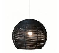 HOAYCNYJ Lampada A Sospensione Semplice, Lampadario In Rattan Per Soggiorno, Camera Da Letto E Studio, Illuminazione Decorativa, Paralume Rotondo Nordico In Vimini Lavorato A Mano, Lampada Da Soffitto