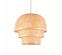 HOAYCNYJ Lampadari In Bambù In Stile Cinese, Illuminazione Per Ristoranti Con Attacco E26, Lampada A Sospensione Semplice E Creativa Per Soggiorno, Plafoniere Per Tavoli Da Pranzo, Negozi, Per Cucina