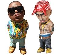 HOAZIACEHN Ornamento in Resina Rapper, Decorazione da Giardino/casa, Decorazione della Leggenda commemorativa in Resina Hip Hop East Coast Rap God Decorazione, sculture in Resina (2PCS-B)