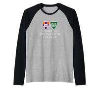 Hobart & William Smith Colleges Combined Logo Mark HWSC Maglia con Maniche Raglan