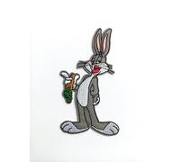 Hobbies and patch toppa termoadesiva coniglio carota famoso personaggio old school cartoni animati vintage da stirare o cucire decorazione zaino felpa maglia borsa giacca jeans grembiule