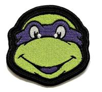 Hobbies and patch toppa termoadesiva Donatello tartarughe ninja testa mutante da stirare o cucire decorazione zaino felpa maglia borsa giacca jeans grembiule bambino