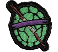 Hobbies and patch toppa termoadesiva Donatello viola tartarughe ninja carapace bastone da stirare o cucire decorazione zaino felpa maglia borsa giacca jeans grembiule