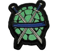Hobbies and patch toppa termoadesiva Leonardo carapace katana tartarughe ninja testa mutante da stirare o cucire decorazione zaino felpa maglia borsa giacca jeans grembiule