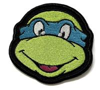 Hobbies and patch toppa termoadesiva Leonardo tartarughe ninja testa mutante da stirare o cucire decorazione zaino felpa maglia borsa giacca jeans grembiule bambino