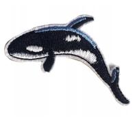 Hobbies and patch toppa termoadesiva orca pesce animale oceano bambino bambina da stirare o cucire decorazione zaino felpa maglia borsa giacca jeans grembiule