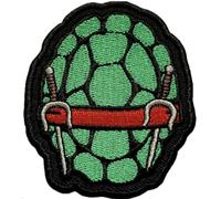 Hobbies and patch toppa termoadesiva Raffaell carapace rosso tartarughe ninja testa mutante da stirare o cucire decorazione zaino felpa maglia borsa giacca jeans grembiule