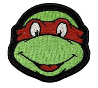Hobbies and patch toppa termoadesiva Raffaell rosso tartarughe ninja testa mutante da stirare o cucire decorazione zaino felpa maglia borsa giacca jeans grembiule bambino