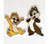 Hobbies and patch toppa termoadesiva ricamata 2 persnaggi Cip e Ciop cartone animato da stirare o cucire decorazione zaino felpa maglia borsa giacca jeans applique