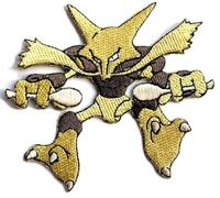 Hobbies and patch toppa termoadesiva ricamata Alakazam Psico Abra kadabra evoluzione mostro anime manga da stirare o cucire decorazione zaino felpa maglia borsa giacca jeans applique