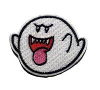 Hobbies and patch toppa termoadesiva ricamata Boo fantasma videogame Mario Luigi vintage da stirare o cucire decorazione zaino felpa maglia borsa giacca jeans applique