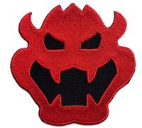 Hobbies and patch toppa termoadesiva ricamata Bowser emblema videogame antagonista Mario Luigi da stirare o cucire decorazione zaino felpa maglia borsa giacca jeans applique