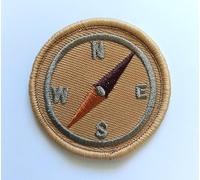 Hobbies and patch toppa termoadesiva ricamata bussola nord sud ovest est punti cardinali orientamento da stirare o cucire decorazione zaino felpa maglia borsa giacca jeans adulto ragazzo