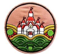 Hobbies and patch toppa termoadesiva ricamata castello Peach principessa Mario Luigi da stirare o cucire decorazione zaino felpa maglia borsa giacca jeans applique
