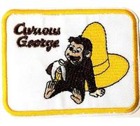 Hobbies and patch toppa termoadesiva ricamata Curioso come George scimmiottino cartone animato badge da stirare o cucire decorazione zaino felpa maglia borsa giacca jeans applique