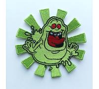 Hobbies and patch toppa termoadesiva ricamata fantasma verde con raggi famoso vintage da stirare o cucire decorazione zaino felpa maglia borsa giacca jeans adulto bambino