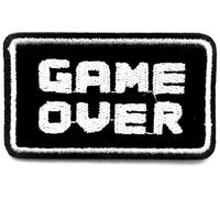 Hobbies and patch toppa termoadesiva ricamata game over Mario Luigi videogame vintage da stirare o cucire decorazione zaino felpa maglia borsa giacca jeans applique