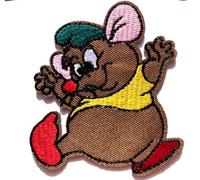 Hobbies and patch toppa termoadesiva ricamata Gastone Gas Gus topo topolino cartone animato da stirare o cucire decorazione zaino felpa maglia borsa giacca jeans giubba applique