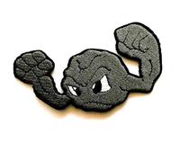 Hobbies and Patch toppa termoadesiva ricamata Geodude roccia mostro catch'em anime manga monster da stirare o cucire decorazione zaino maglia felpa applicazione evoluzione
