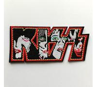 Hobbies and patch toppa termoadesiva ricamata gruppo musicale Kiss rock band heavy methal punk star da stirare o cucire decorazione zaino felpa maglia borsa giacca jeans